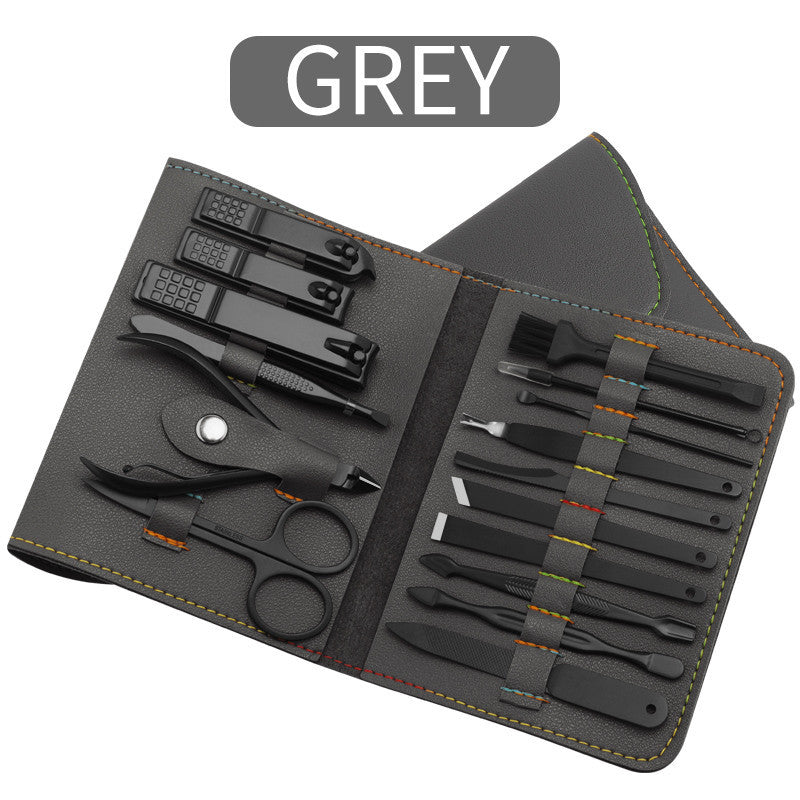 16-Piece Manicure & Pedicure Set with Case – Clippers, Trimmers & Grooming Tools